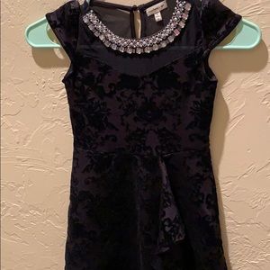 Monteau girl black formal dress sz 7.